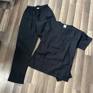 Women's Black Scrub Set